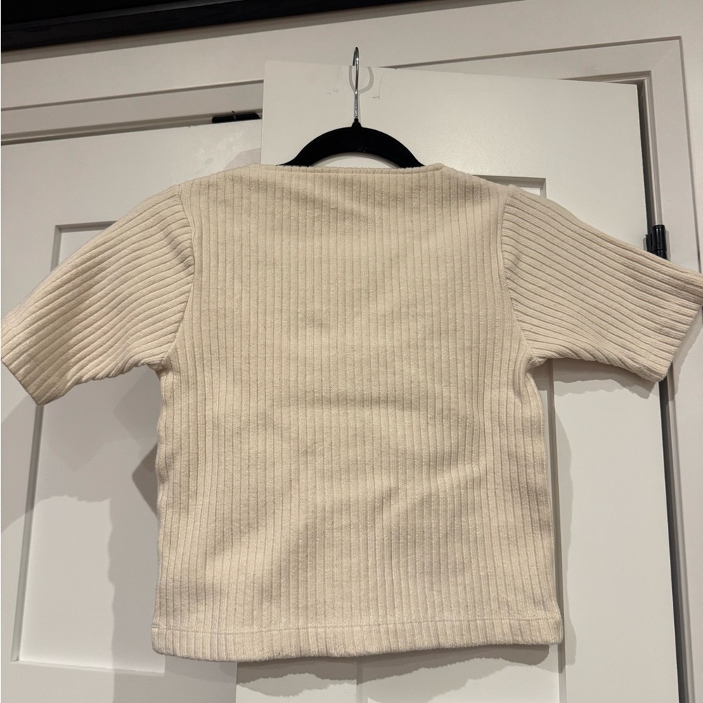 Ilana Kohn Off-White Ribbed Top - Picture 4 of 4